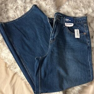 Old Navy Women’s high rise, baggy wide leg jeans